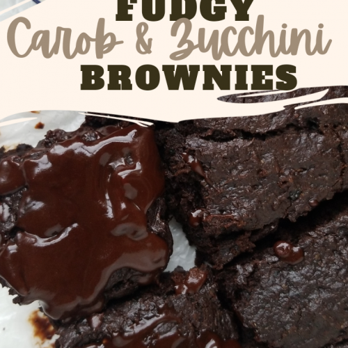 Fudgy Vegan Carob Zucchini Brownies | Gluten-Free | Black Allergy Mama